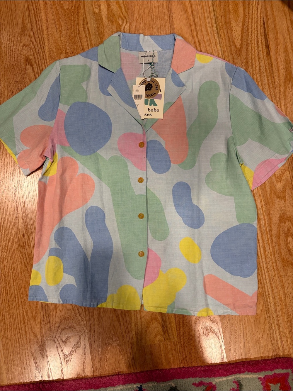 Bobo Choses Pastel Multicolor Abstract Button-Front Shirt